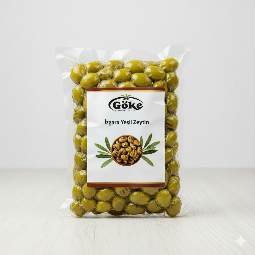 Izgara Yeşil Zeytin - 500gr Vakumlu Poşet